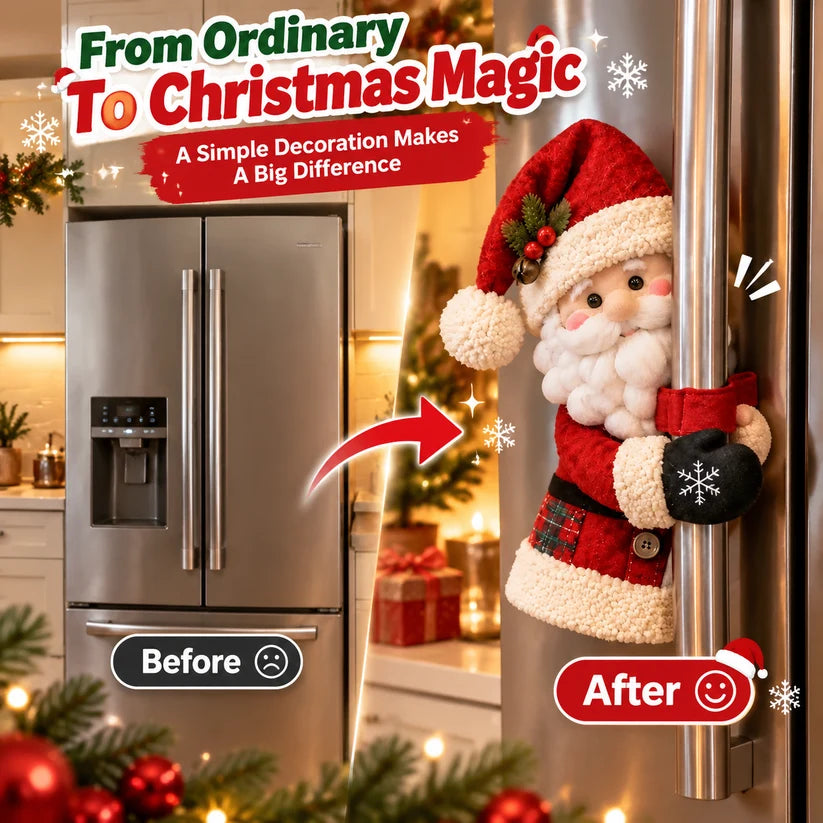 🎅⛄ Santa & Snowman Christmas Handle Decor – Bring Christmas Cheer To Every Corner Of Your Home