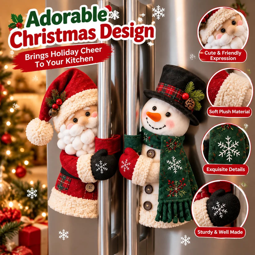 🎅⛄ Santa & Snowman Christmas Handle Decor – Bring Christmas Cheer To Every Corner Of Your Home